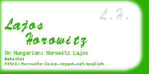 lajos horowitz business card